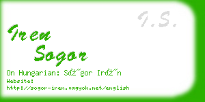 iren sogor business card